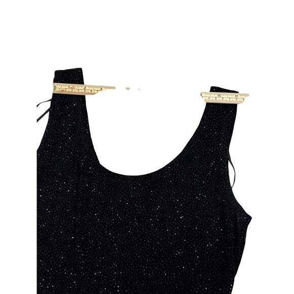 Vintage Onyx Nite Black Sparkle Knit Dress With Jacket Size 8 - Picture 16 of 16